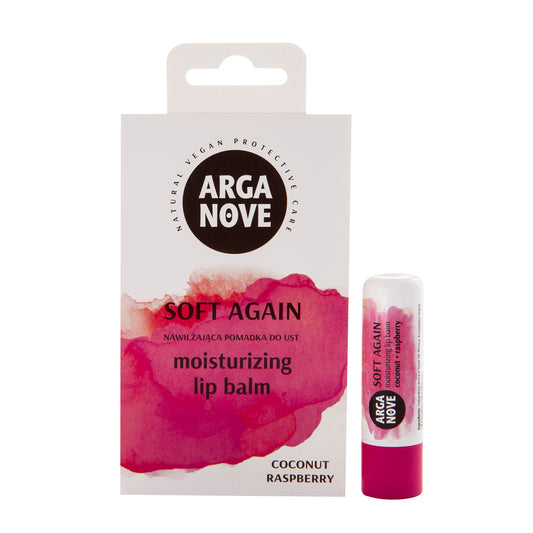 Naturalna pomadka nawilżająca do ust kokos malina