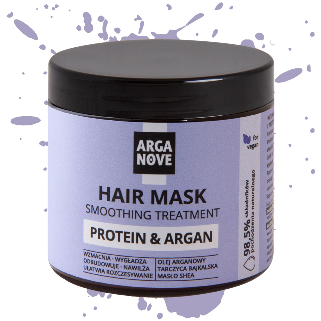 Naturalna maska do włosów proteinowa z olejem arganowym
